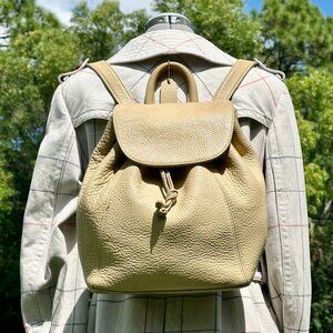 Coach Vintage Sonoma Small Backpack Natural Grain Pebbled Leather 96 Maize 4911